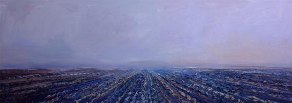 Gertjan Scholte-Albers, klei bij mist, 70 x 200 cm, olieverf op doek